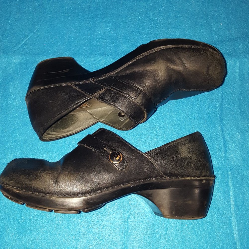 Dansko Solstice Black Button Strap Clogs - image 3